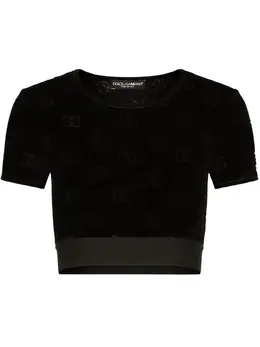 Dolce & Gabbana: Чёрная футболка  DG