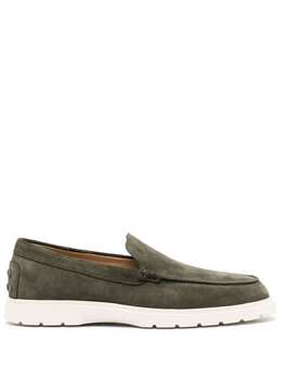 Tod's: Зелёные мокасины 