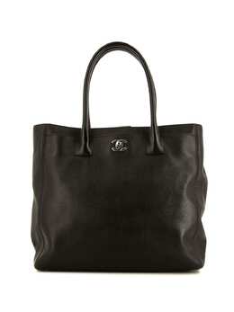 CHANEL Pre-Owned: Чёрная сумка-шоппер 