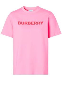 BURBERRY: Розовая футболка 