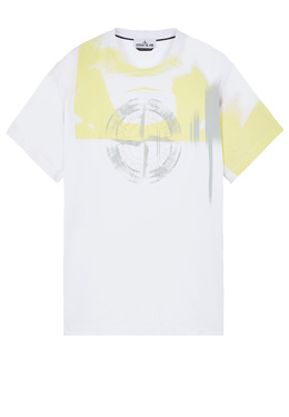 STONE ISLAND: Белая футболка 