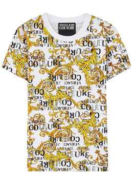 VERSACE JEANS COUTURE: Золотая футболка 