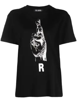 Raf Simons: Футболка с принтом 