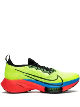 Nike: Зелёные кроссовки  Air Zoom