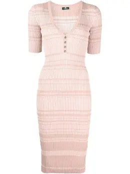 Elisabetta Franchi: Платье с v-образным вырезом 