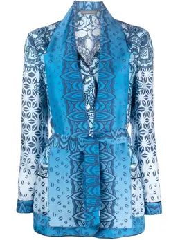 Alberta Ferretti: Голубой жакет 
