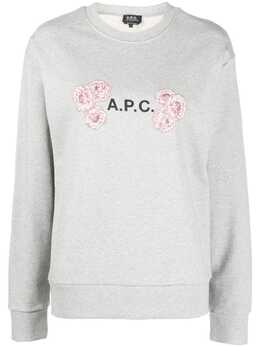 A.P.C.: Свитшот с растительным принтом 