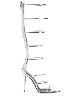 Giuseppe Zanotti: Серебристые сандалии 