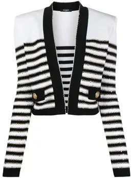 Balmain: Куртка в полоску 