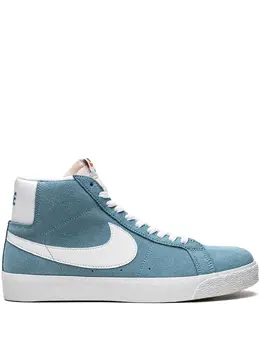 Nike: Голубые кроссовки  SB Zoom Blazer Mid