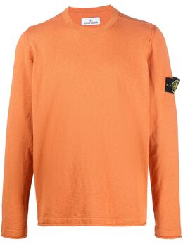 Stone Island: Оранжевый свитер 