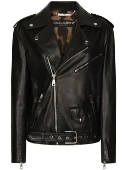 Dolce & Gabbana: Кожаная куртка  Biker