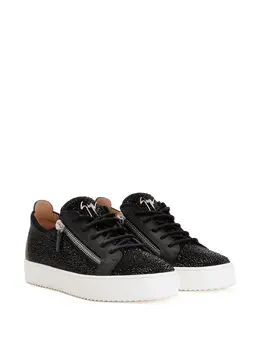 Giuseppe Zanotti: Чёрные кроссовки  Frankie