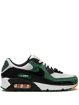 Nike: Зелёные кроссовки  Air Max 90