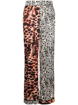 Roberto Cavalli: Брюки с леопардовым принтом 