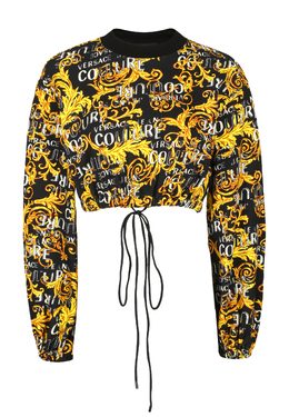 VERSACE JEANS COUTURE: Чёрный свитшот 