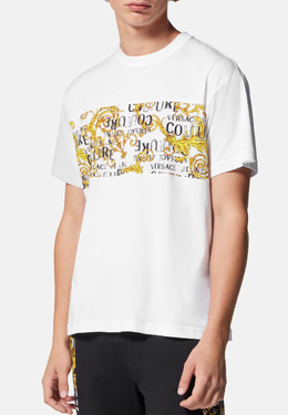 VERSACE JEANS COUTURE: Белая футболка 