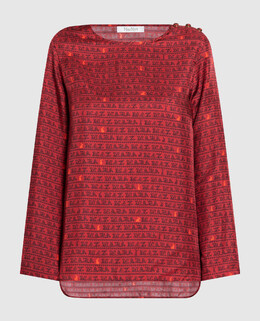 Max Mara: Бордовая блуза 