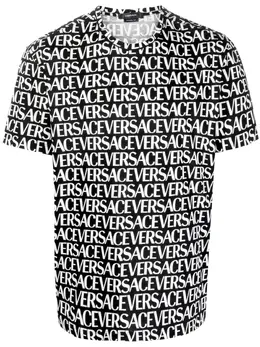 Versace: Футболка с принтом 
