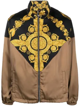 Versace: Коричневая куртка  Barocco