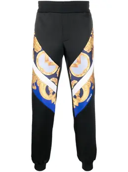 Versace: Чёрные брюки  Barocco