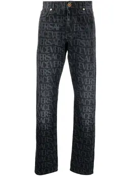 Versace: Прямые джинсы 