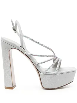 Le Silla: Серебристые сандалии  Scarlet