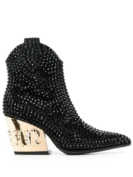 Philipp Plein: Чёрные ботинки  Gothic Plein