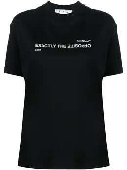 Off-White: Футболка с принтом 