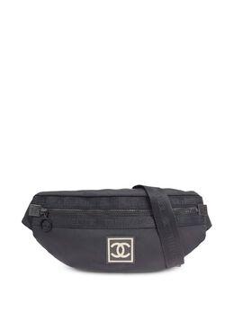 CHANEL Pre-Owned: Чёрная поясная сумка 