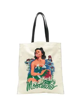 Moschino: Сумка-шоппер с принтом 