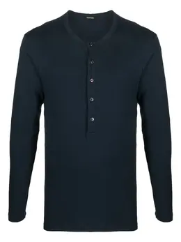 TOM FORD: Футболка  Henley с длинным рукавом