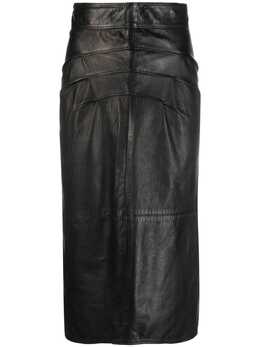 Versace Pre-Owned: Кожаная юбка 