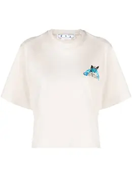 Off-White: Футболка с принтом 