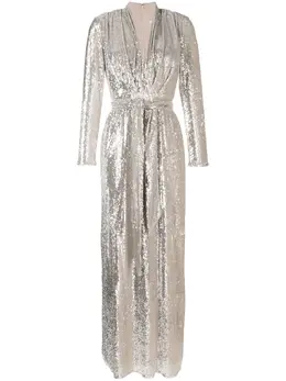 Badgley Mischka: Платье с блёстками 