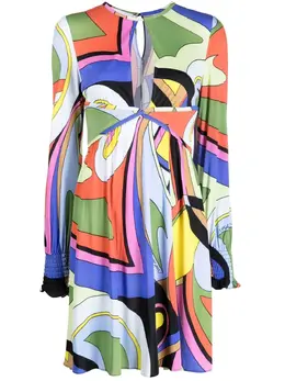 Moschino: Платье с принтом 