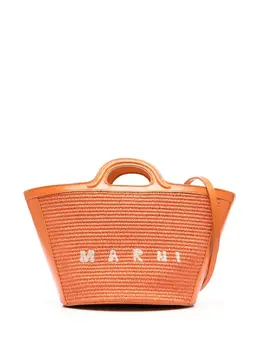 Marni: Оранжевая сумка-шоппер  Tropicalia
