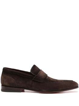 Santoni: Коричневые мокасины 