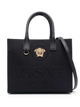 Versace: Чёрная сумка-шоппер  La Medusa