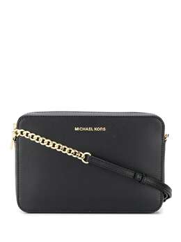 Michael Michael Kors: Чёрная сумка через плечо 