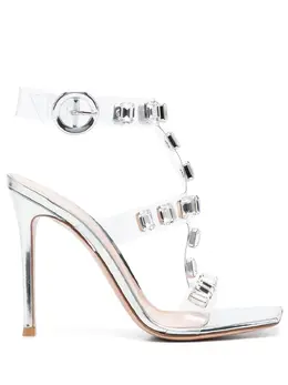 Gianvito Rossi: Серебристые сандалии 