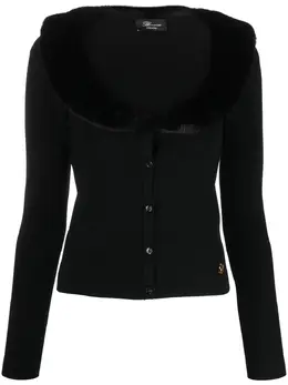 Blumarine: Кардиган из искусственного меха 
