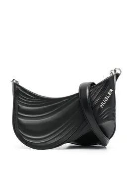 Mugler: Чёрная сумка через плечо 