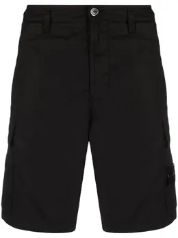 Stone Island: Чёрные шорты  Compass