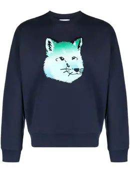 Maison Kitsuné: Свитшот с принтом 