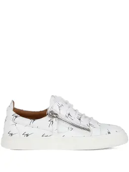 Giuseppe Zanotti: Белые кроссовки  Frankie