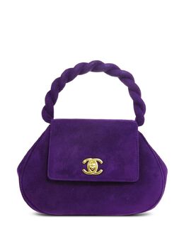 CHANEL Pre-Owned: Фиолетовая сумка на руку 