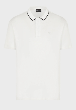 EMPORIO ARMANI: Белое поло 