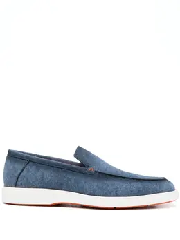 Santoni: Голубые туфли 