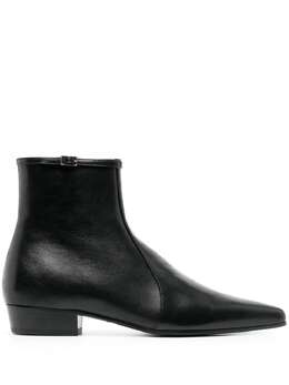 Saint Laurent: Чёрные ботинки 